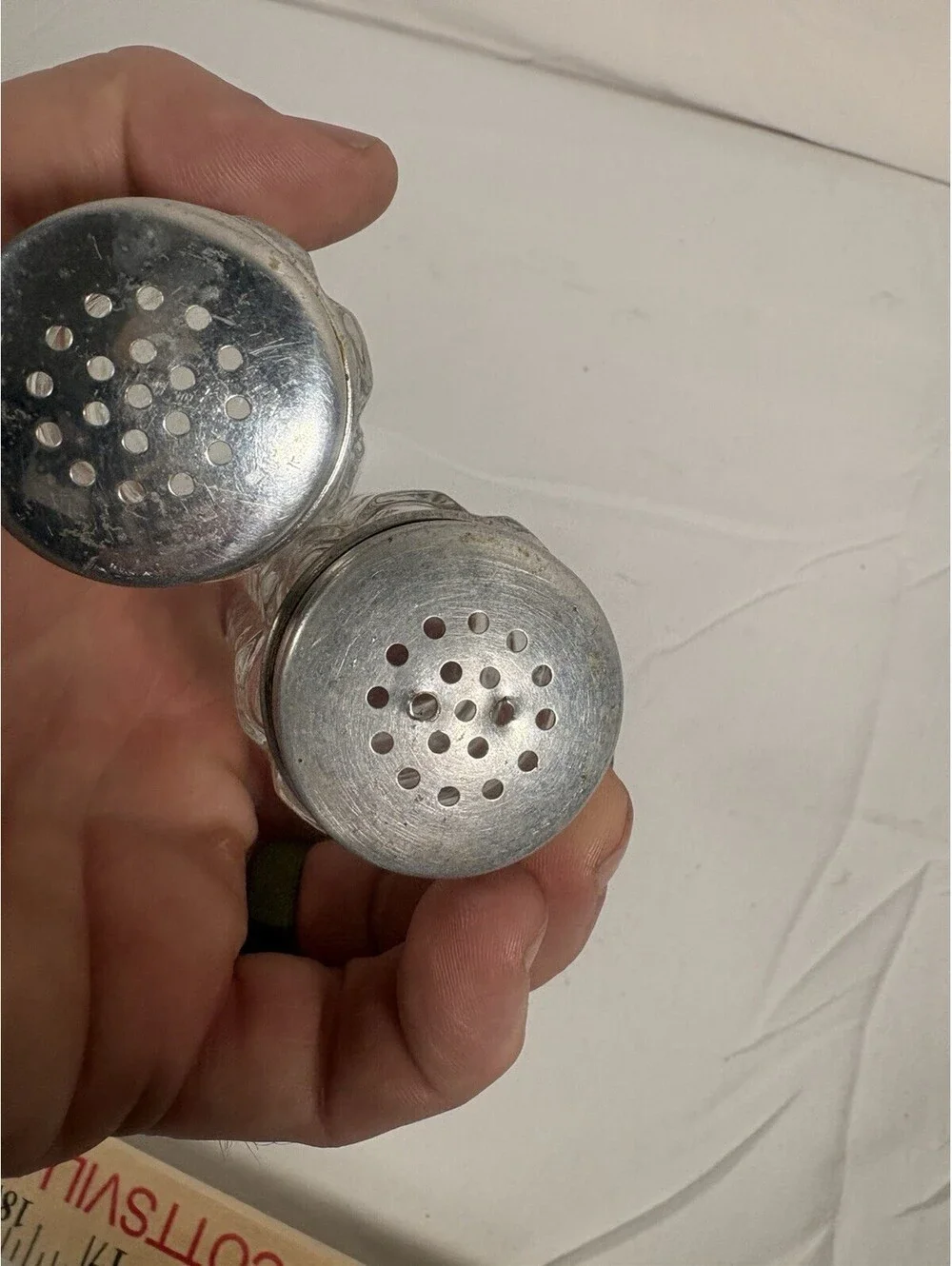 Vtg Anchor Hocking Shakers W/tin Tops